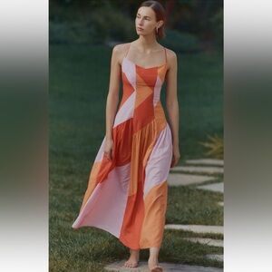 Anthropologie Celandine Sleeveless Drop-Waist Midi Dress Size S